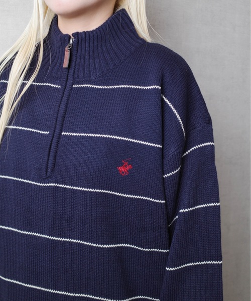 BEVERLY HILLS POLO CLUB(ビバリーヒルズポロクラブ)の「BEVERLY HILLS POLO CLUB / ハーフZIPニットPO / 4422-5751(ニット/セーター・レディース・ブラック系その他/ブルー系その他/モカ/ブラック/アイボリー/ワイン・X-LARGE)」の13枚目の写真