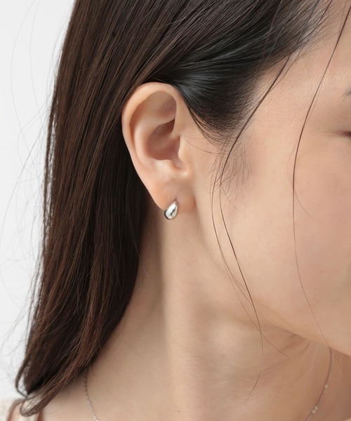 CALIN　STANDARD（カリンスタンダード）の「◆金属アレルギー対応◆◆made in japan◆【片手でスムースワンタッチ】ドロップ　ミニスムースピアス（ピアス（両耳用）・レディース・ゴールド/ピンクゴールド/シルバー・FREE）」の12枚目の写真
