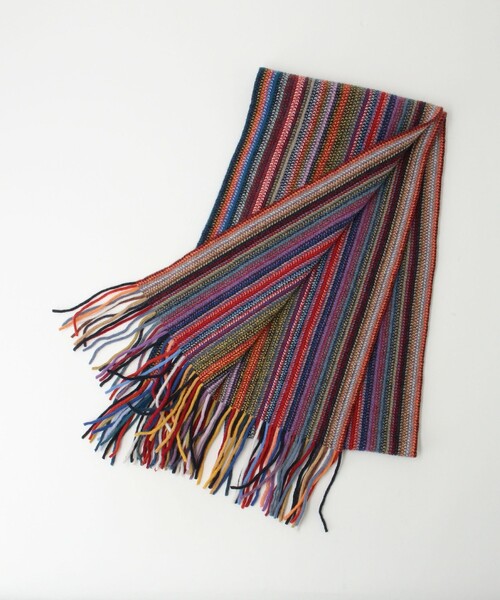 BEAUTY&YOUTH UNITED ARROWS（ビューティーアンドユースユナイテッドアローズ）の「マルチカラー マフラー（マフラー・メンズ・コバルトブルー/ブラック/その他1・FREE）」の5枚目の写真