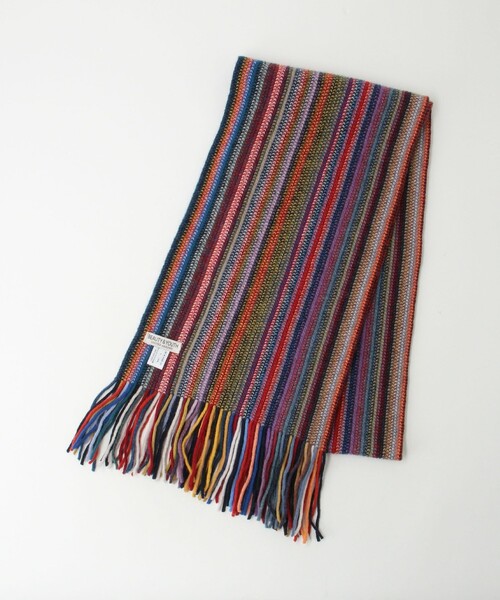 BEAUTY&YOUTH UNITED ARROWS（ビューティーアンドユースユナイテッドアローズ）の「マルチカラー マフラー（マフラー・メンズ・コバルトブルー/ブラック/その他1・FREE）」の6枚目の写真