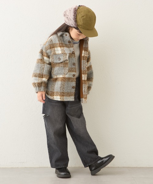 CIAOPANIC TYPY（チャオパニックティピー）の「【KIDS】柄シャギーCPOジャケット（ブルゾン・キッズ・カーキ/グレー・X-LARGE/MEDIUM/XX-LARGE）」の10枚目の写真