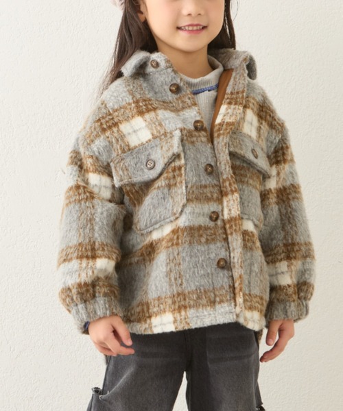 CIAOPANIC TYPY（チャオパニックティピー）の「【KIDS】柄シャギーCPOジャケット（ブルゾン・キッズ・カーキ/グレー・X-LARGE/MEDIUM/XX-LARGE）」の4枚目の写真