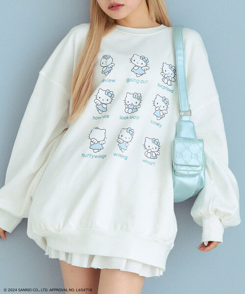 sanrio(サンリオ)の「HELLO KITTY スウェット(スウェット・レディース・ピンク/サックスブルー/オフホワイト・FREE)」の16枚目の写真