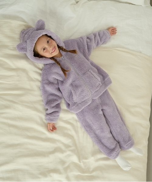 セール】【ルームウェア】【ふわふわボア】うさぎ&ねこパーカー&パンツ