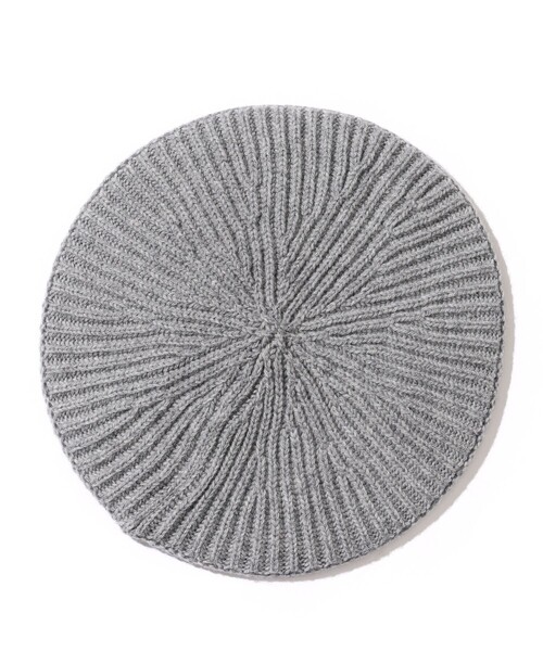 GANNI（ガニー）の「GANNI/ガニー STRUCTURED RIB BERET / A4430 / ウールリブニットベレー（ハンチング/ベレー帽・レディース・ベージュ/グレー/ブラック・ONE SIZE）」の9枚目の写真