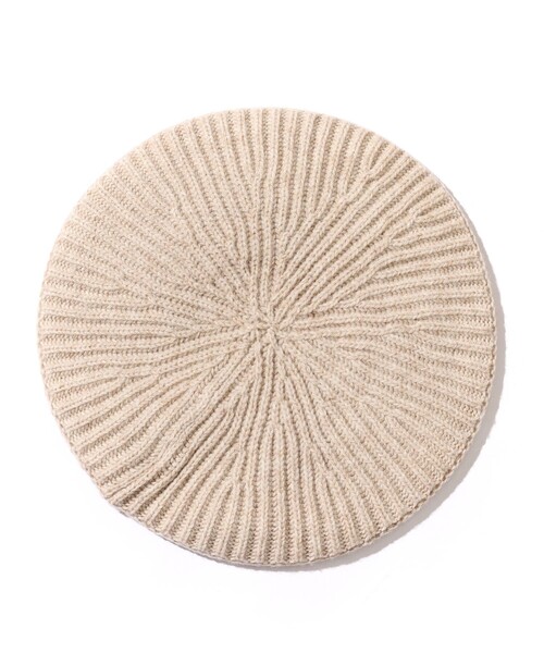 GANNI（ガニー）の「GANNI/ガニー STRUCTURED RIB BERET / A4430 / ウールリブニットベレー（ハンチング/ベレー帽・レディース・ベージュ/グレー/ブラック・ONE SIZE）」の11枚目の写真