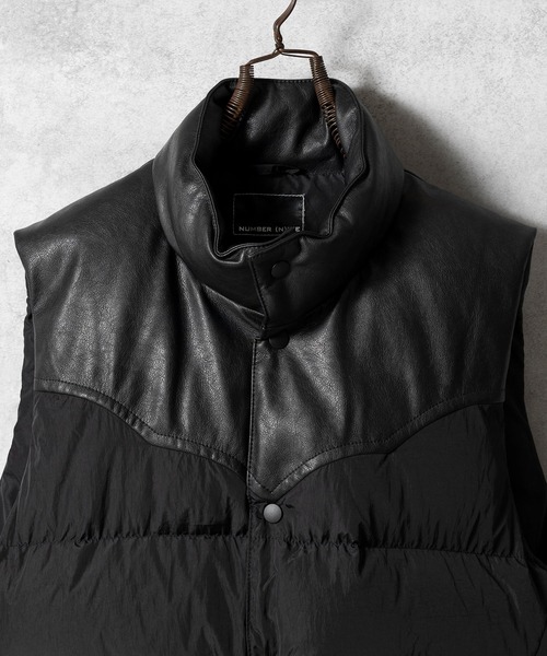 NUMBER (N)INE(ナンバーナイン)の「NUMBER (N)INE/ナンバーナイン COMBINATION DOWN VEST(ダウンベスト・メンズ・ブラック系1/ブラック・4/3/2)」の12枚目の写真