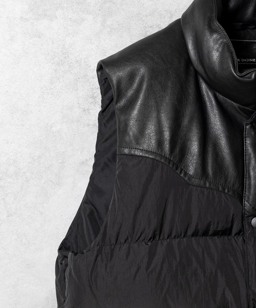 NUMBER (N)INE(ナンバーナイン)の「NUMBER (N)INE/ナンバーナイン COMBINATION DOWN VEST(ダウンベスト・メンズ・ブラック系1/ブラック・4/3/2)」の13枚目の写真