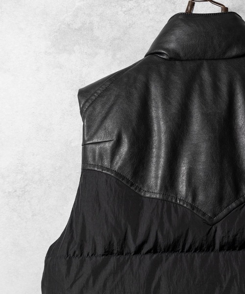 NUMBER (N)INE(ナンバーナイン)の「NUMBER (N)INE/ナンバーナイン COMBINATION DOWN VEST(ダウンベスト・メンズ・ブラック系1/ブラック・4/3/2)」の9枚目の写真