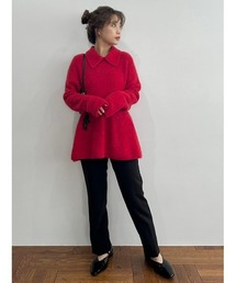 後ゴムセンタープレステーパードパンツ【手洗い可能】