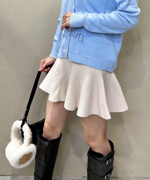 mebole(メボレ)の「Aラインフレアスカート(スカート・レディース・アイボリー/ブラック/ベージュ・FREE)」の2枚目の写真