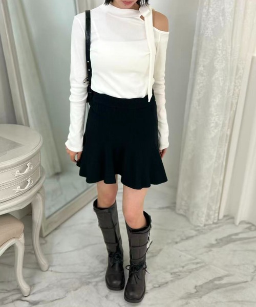 mebole(メボレ)の「Aラインフレアスカート(スカート・レディース・アイボリー/ブラック/ベージュ・FREE)」の17枚目の写真