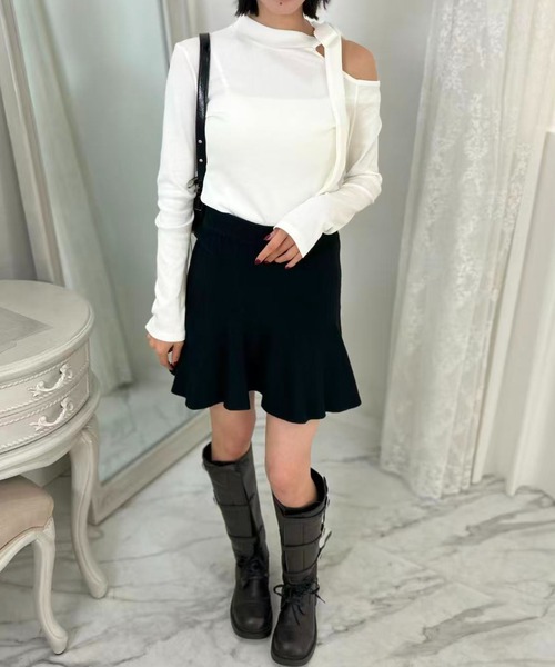 mebole(メボレ)の「Aラインフレアスカート(スカート・レディース・アイボリー/ブラック/ベージュ・FREE)」の18枚目の写真