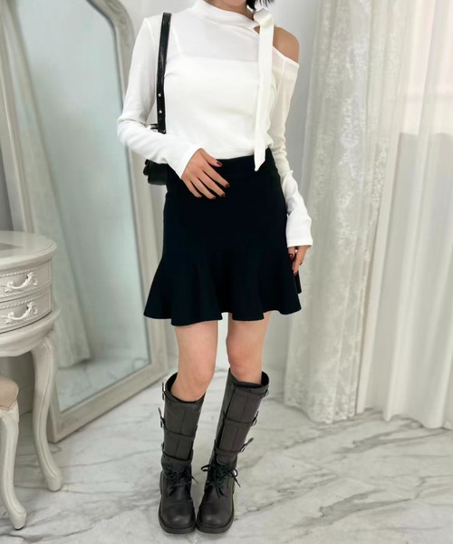 mebole(メボレ)の「Aラインフレアスカート(スカート・レディース・アイボリー/ブラック/ベージュ・FREE)」の20枚目の写真