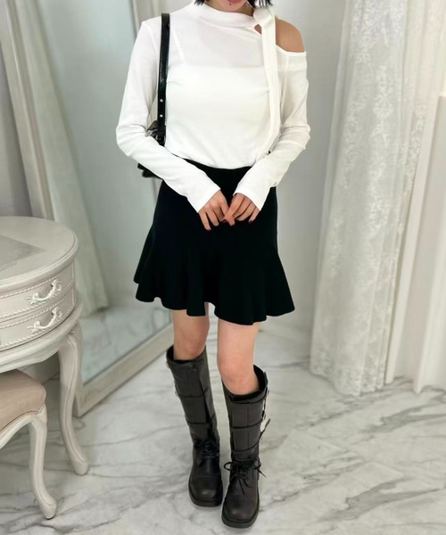mebole(メボレ)の「Aラインフレアスカート(スカート・レディース・アイボリー/ブラック/ベージュ・FREE)」の21枚目の写真