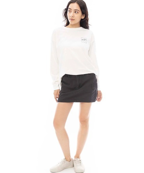 BILLABONG(ビラボン)の「BILLABONG レディース HILARY CARGO SKIRT スカート/ビラボンブラックデニムミニスカート(スカート・レディース・ブラック・SMALL/MEDIUM)」の2枚目の写真
