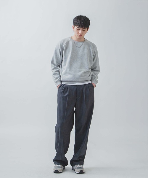 ZIP FIVE -White Line-(ジップファイブホワイトライン)の「【White Line】 裏毛 コンパクト ピグメント フェード スウェット / 短丈 スウェット(スウェット・メンズ・ブラック/杢グレー/ブラウン・LARGE/MEDIUM/X-LARGE)」の20枚目の写真