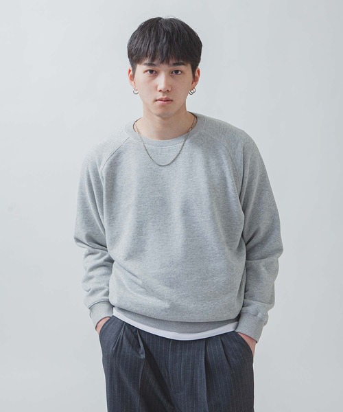 ZIP FIVE -White Line-(ジップファイブホワイトライン)の「【White Line】 裏毛 コンパクト ピグメント フェード スウェット / 短丈 スウェット(スウェット・メンズ・ブラック/杢グレー/ブラウン・LARGE/MEDIUM/X-LARGE)」の21枚目の写真