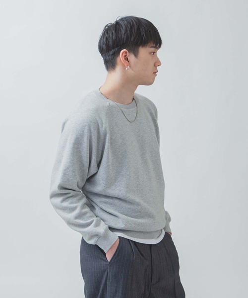 ZIP FIVE -White Line-(ジップファイブホワイトライン)の「【White Line】 裏毛 コンパクト ピグメント フェード スウェット / 短丈 スウェット(スウェット・メンズ・ブラック/杢グレー/ブラウン・LARGE/MEDIUM/X-LARGE)」の22枚目の写真