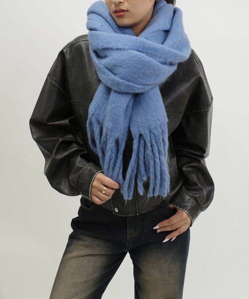 WHO'S WHO gallery（フーズフーギャラリー）の「アソートマフラー（マフラー・レディース・ブラウン/グリーン/ベージュ/イエロー/オレンジ/グリーン系その他/グレー/ブルー/サックスブルー・FREE）」の20枚目の写真