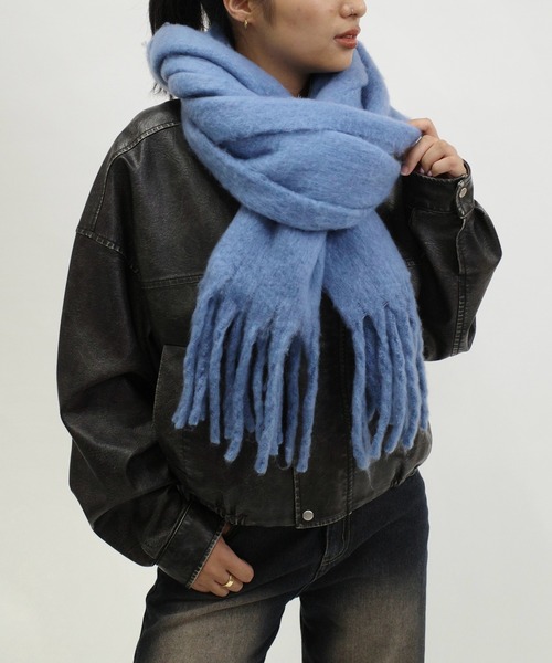 WHO'S WHO gallery（フーズフーギャラリー）の「アソートマフラー（マフラー・レディース・ブラウン/グリーン/ベージュ/イエロー/オレンジ/グリーン系その他/グレー/ブルー/サックスブルー・FREE）」の6枚目の写真