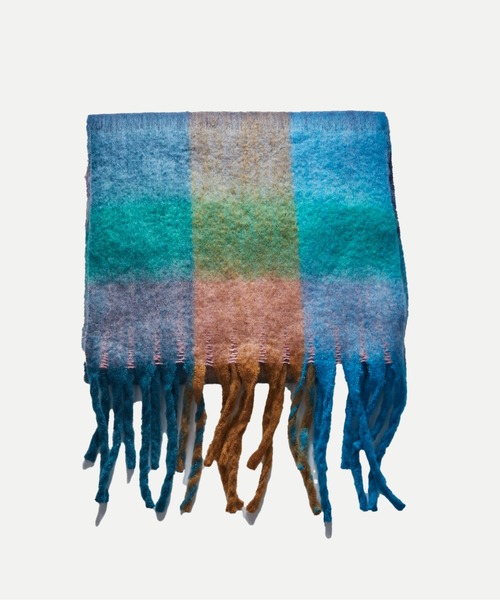 WHO'S WHO gallery（フーズフーギャラリー）の「アソートマフラー（マフラー・レディース・ブラウン/グリーン/ベージュ/イエロー/オレンジ/グリーン系その他/グレー/ブルー/サックスブルー・FREE）」の4枚目の写真