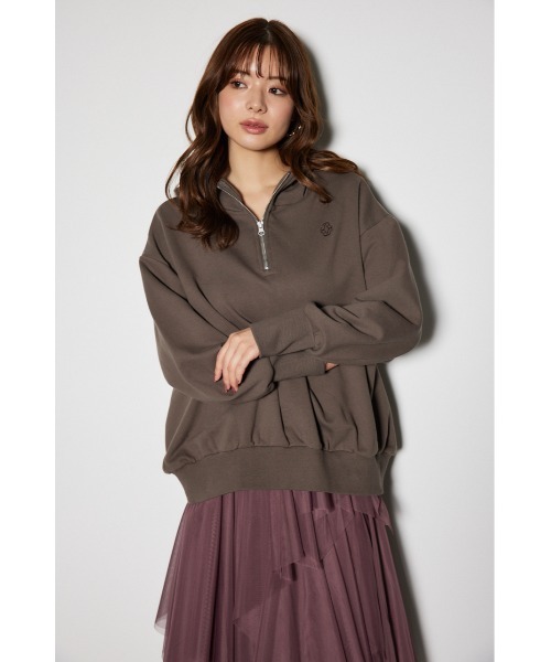 rienda(リエンダ)の「ビッグパーカーロゴスウェットトップス 春服 秋服 トレーナー(スウェット・レディース・ブラック/ブラウン/ライトブルー・FREE)」の7枚目の写真