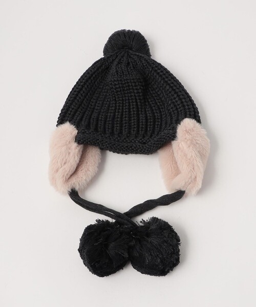 green label relaxing（グリーンレーベルリラクシング）の「GLR ハートモチーフ ポップコーン キャップ / ニット帽  / キッズ（ニットキャップ/ビーニー・キッズ・ブラック/ブラウン・FREE）」の7枚目の写真