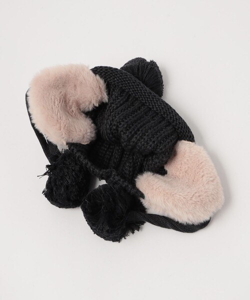 green label relaxing（グリーンレーベルリラクシング）の「GLR ハートモチーフ ポップコーン キャップ / ニット帽  / キッズ（ニットキャップ/ビーニー・キッズ・ブラック/ブラウン・FREE）」の8枚目の写真