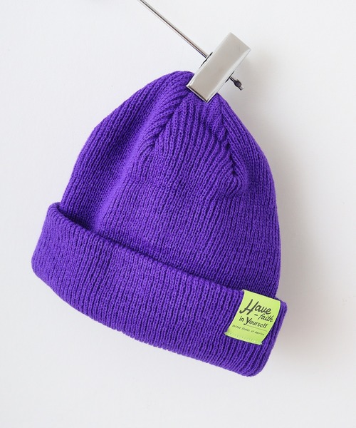 TESTIFY（テスティファイ）の「ネオンタグワッチ（ニットキャップ/ビーニー・メンズ・ブラック/グレー/ブルー/ベージュ/パープル/ラベンダー/ホワイト・FREE）」の6枚目の写真