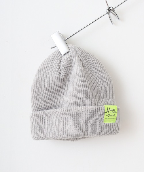 TESTIFY（テスティファイ）の「ネオンタグワッチ（ニットキャップ/ビーニー・メンズ・ブラック/グレー/ブルー/ベージュ/パープル/ラベンダー/ホワイト・FREE）」の4枚目の写真