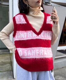 HELLO.SANFRANCISCO | 【HELLO.SANFRANCISCO】ロゴジャガードニットベスト(ベスト)