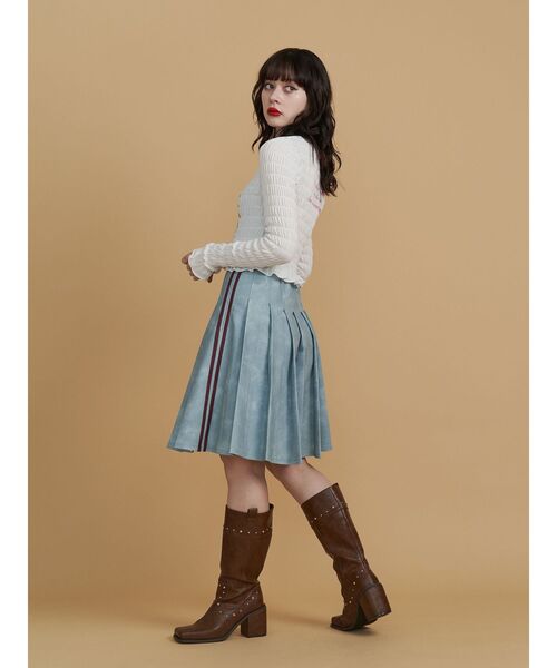 jouetie（ジュエティ）の「ストロベリーギャザーフィットロングTシャツ（Tシャツ/カットソー・レディース・ブラック/オフホワイト/レッド・MEDIUM）」の9枚目の写真