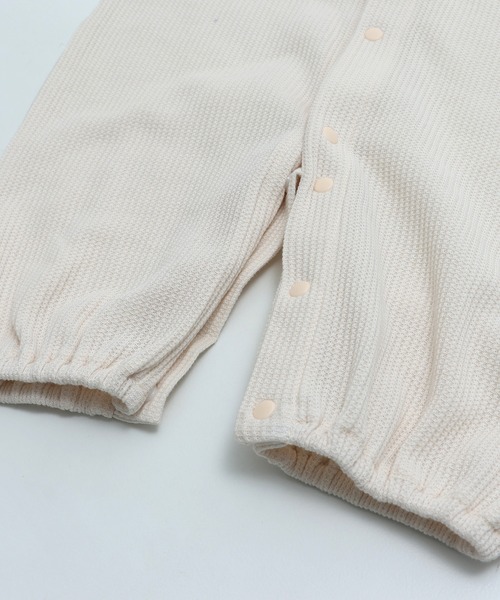 chil2（チルツー）の「ワッフル長袖ツーウェイオール（ロンパース・キッズ・ブラック/ピンク/ミント/クリーム/杢グレー・50-70cm）」の11枚目の写真