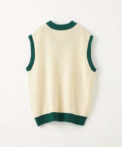 green label relaxing(グリーンレーベルリラクシング)の「【WEB限定】<GLR or>アゼ Vネック ベスト(ベスト・メンズ・ベージュ/オフホワイト/ライム・S/M/L)」の17枚目の写真