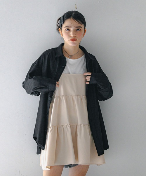 GLOBAL WORK(グローバルワーク)の「大人見えシャツジャケット/AND YUA ANY/243701(シャツ/ブラウス・キッズ・ブラック・FREE)」の5枚目の写真