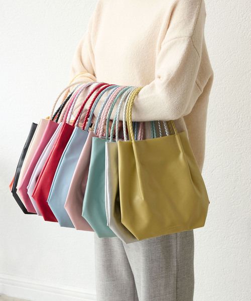 ROPE' PICNIC（ロペピクニック）の「【累計25,000点突破】洗えるメッシュハンドルミドルトートバッグ（トートバッグ・レディース・ライトグレー/シルバー系その他/ボルドー/イエロー系その他2/ホワイト系その他5・FREE）」の8枚目の写真