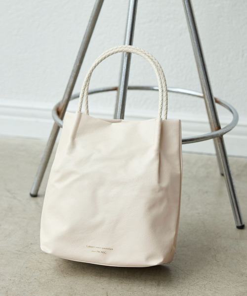 ROPE' PICNIC（ロペピクニック）の「【累計25,000点突破】洗えるメッシュハンドルミドルトートバッグ（トートバッグ・レディース・ライトグレー/シルバー系その他/ボルドー/イエロー系その他2/ホワイト系その他5・FREE）」の2枚目の写真