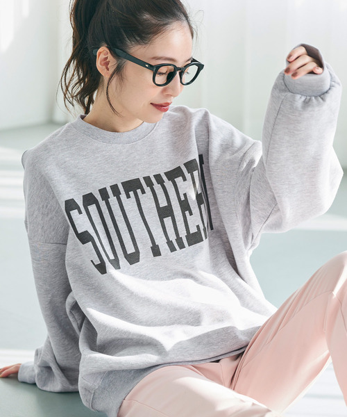 その他ブランド / スウェット/--/コットン/WHT ポリエステルコットン裏起毛アソートカレッジスウェット（スウェット