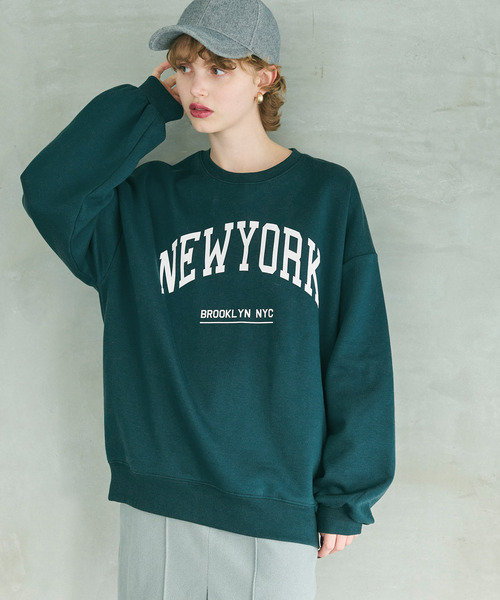 coca（coca）（コカ）の「ポリエステルコットン裏起毛アソートカレッジスウェット（スウェット・レディース・ピンク/グリーン/グレー/アイボリー/チャコール/オートミール・M/L）」の20枚目の写真