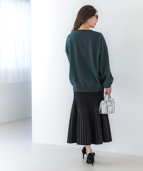 coca（coca）（コカ）の「ポリエステルコットン裏起毛アソートカレッジスウェット（スウェット・レディース・ピンク/グリーン/グレー/アイボリー/チャコール/オートミール・M/L）」の12枚目の写真