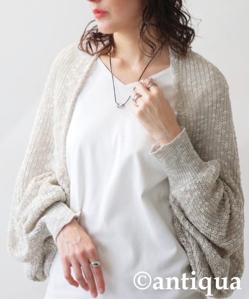 antiqua（アンティカ）の「レザーコードネックレス（ネックレス・レディース・ゴールド×ブラウン/シルバー×ブラック・FREE）」の3枚目の写真