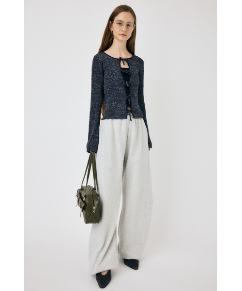 MOUSSY（マウジー）の「FRONT RIBBON ニットトップス（ニット/セーター・レディース・ブラック/グレー/ホワイト・FREE）」の5枚目の写真