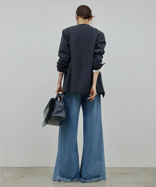 2024✨ガリャルダガランテ　2WAYノーカラージャケット グレー 2024✨ガリャルダガランテ 2WAYノーカラージャケット グレー