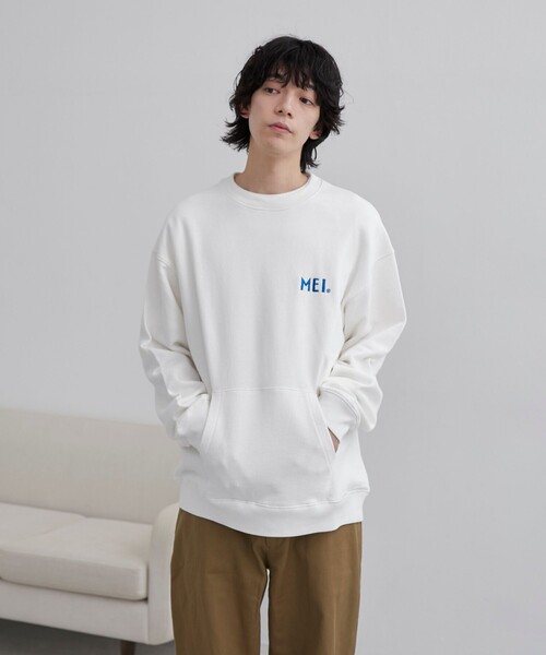 セール】MEI（メイ）別注 裏毛ロゴクルーネックスウェット（スウェット