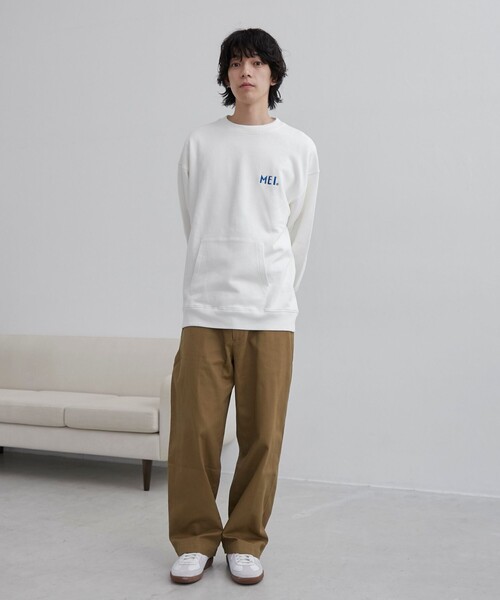 【新品】Mei Semones メイシモネス　スエット　XL MEI（メイ） トレーナー スウェット 別注 裏毛ロゴクルーネック