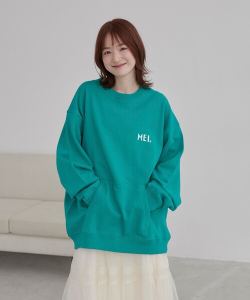 セール】MEI（メイ）別注 裏毛ロゴクルーネックスウェット（スウェット