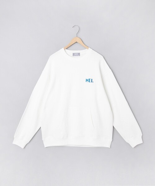 MEI(メイ)の「MEI(メイ)別注 裏毛ロゴクルーネックスウェット(スウェット・メンズ・ケリーグリーン/ホワイト/ブラック・M/L/XL)」の13枚目の写真