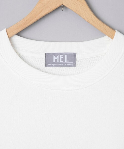 MEI(メイ)の「MEI(メイ)別注 裏毛ロゴクルーネックスウェット(スウェット・メンズ・ケリーグリーン/ホワイト/ブラック・M/L/XL)」の15枚目の写真