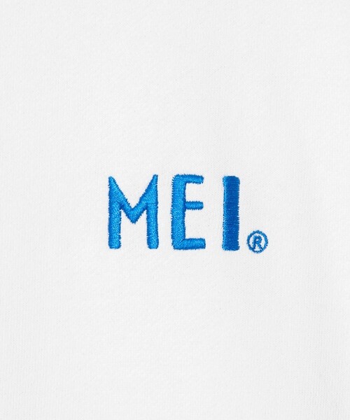 MEI(メイ)の「MEI(メイ)別注 裏毛ロゴクルーネックスウェット(スウェット・メンズ・ケリーグリーン/ホワイト/ブラック・M/L/XL)」の6枚目の写真
